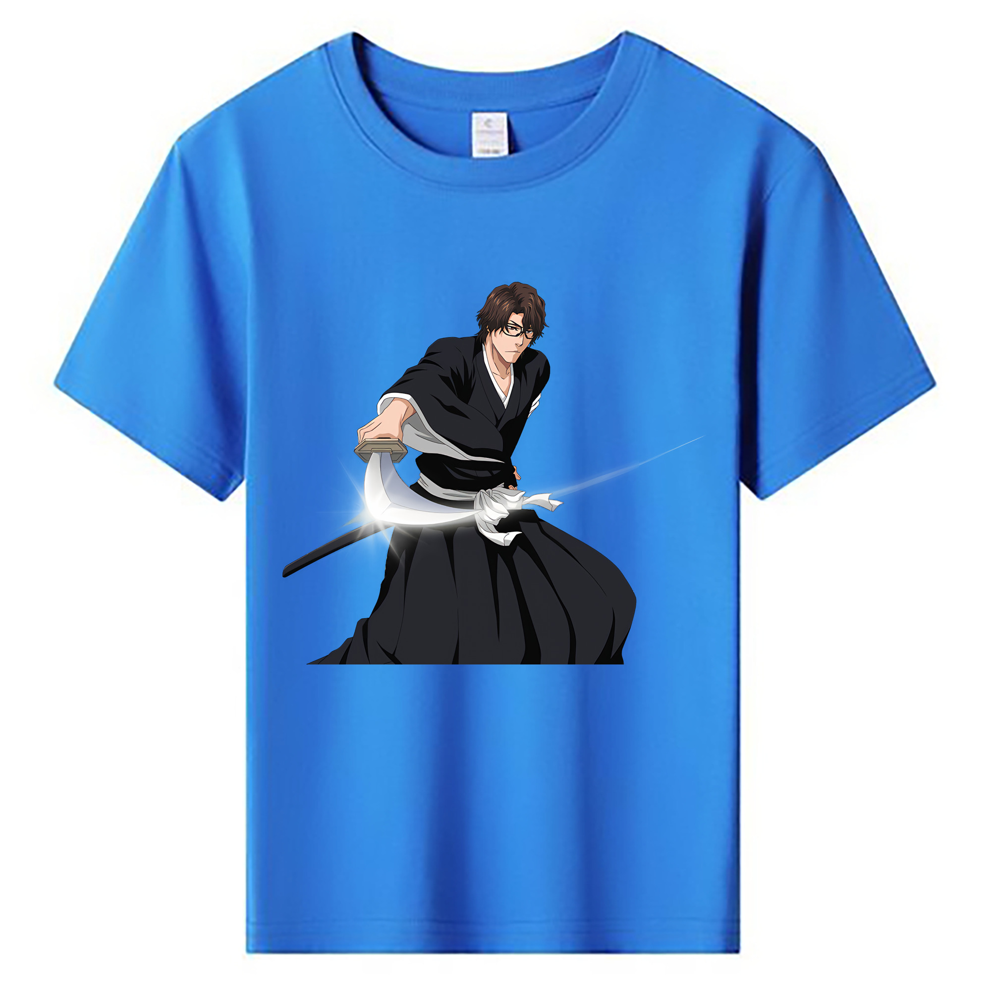（画像用） ブリーチ 藍染 惣右介（あいぜん そうすけ） BLEACH Aizen Sousuke 綿100％キッズTシャツ（フロントプリント）